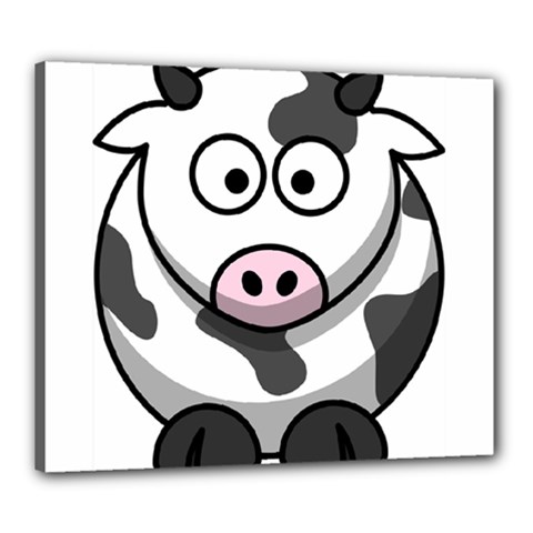 Cow Canvas 24  X 20  (framed) by cutepetshop