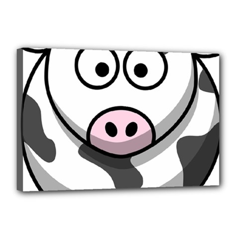 Cow Canvas 18  X 12  (framed) by cutepetshop