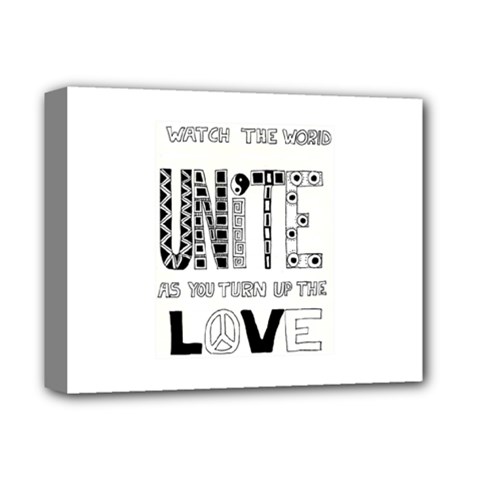 Watch The World Unite As You Turn Up The Love Deluxe Canvas 14  X 11  (framed) by EllaTheGiraffe