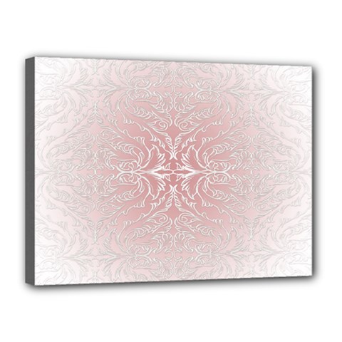 Elegant Damask Canvas 16  X 12  (framed)