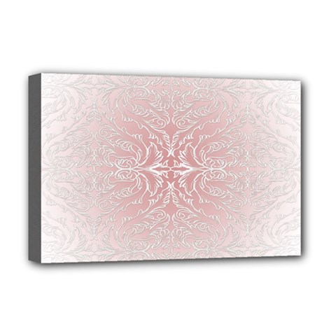 Elegant Damask Deluxe Canvas 18  X 12  (framed) by ADIStyle