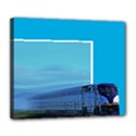 very fast moving train Deluxe Canvas 24  x 20  (Framed) View1