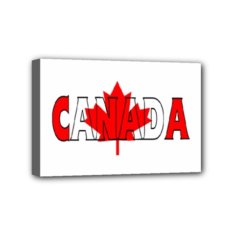 Canada Mini Canvas 6  X 4  (framed) by worldbanners