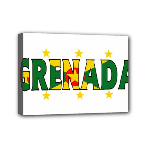 Grenada Mini Canvas 7  X 5  (framed) by worldbanners