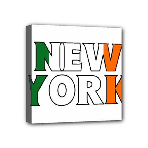 New York Ireland Mini Canvas 4  X 4  (framed)