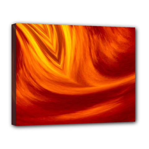 Wave Canvas 14  X 11  (framed) by Siebenhuehner