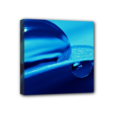Waterdrops Mini Canvas 4  X 4  (framed)