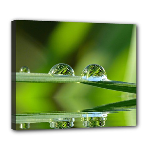 Waterdrops Deluxe Canvas 24  X 20  (framed) by Siebenhuehner