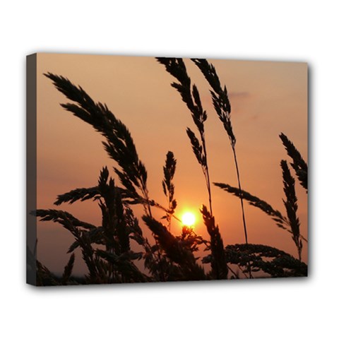 Sunset Canvas 14  X 11  (framed) by Siebenhuehner