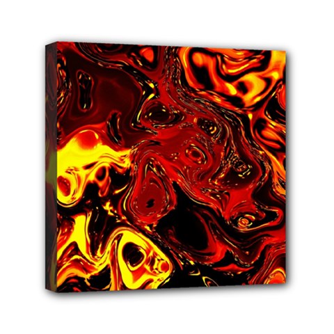 Fire Mini Canvas 6  X 6  (framed) by Siebenhuehner