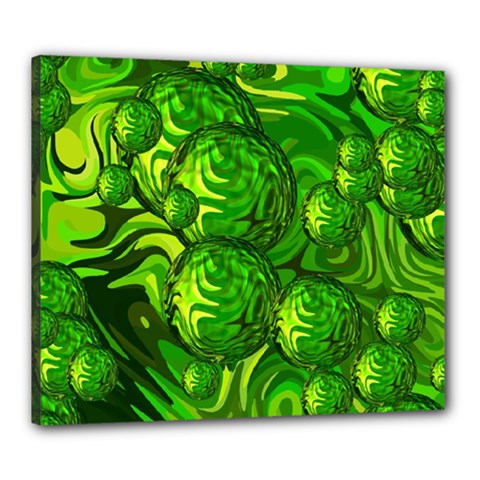 Green Balls  Canvas 24  X 20  (framed) by Siebenhuehner
