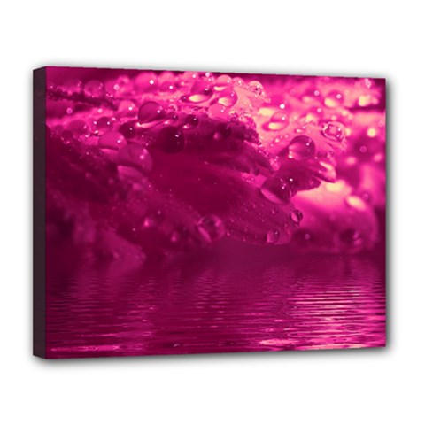 Waterdrops Canvas 14  X 11  (framed) by Siebenhuehner