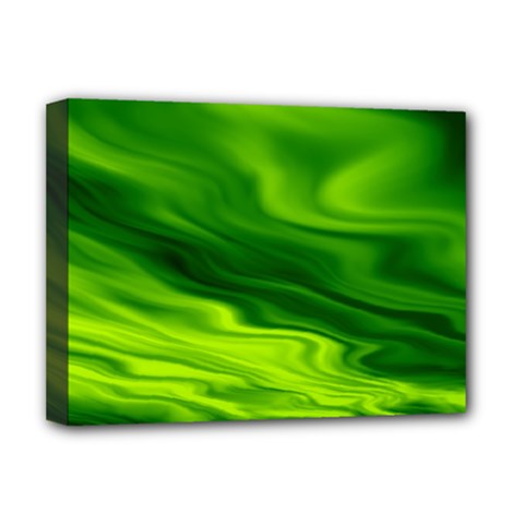 Green Deluxe Canvas 16  X 12  (framed) 