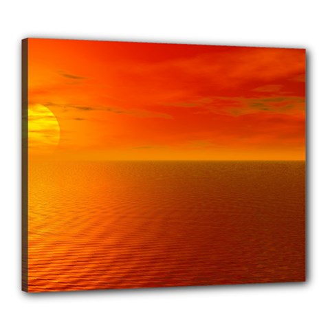 Sunset Canvas 24  X 20  (framed) by Siebenhuehner