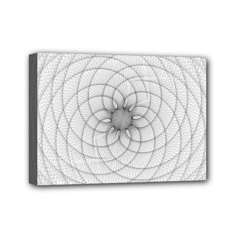 Spirograph Mini Canvas 7  X 5  (framed) by Siebenhuehner