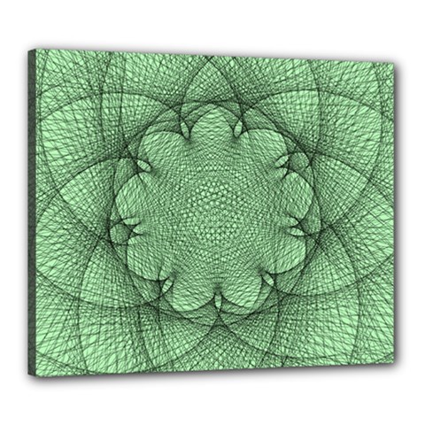 Spirograph Canvas 24  X 20  (framed) by Siebenhuehner