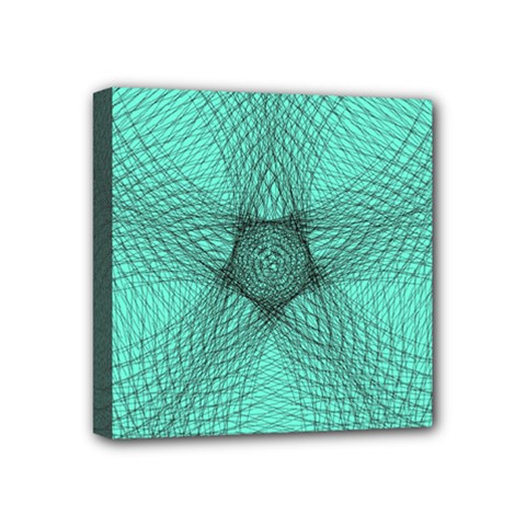 Spirograph Mini Canvas 4  X 4  (framed) by Siebenhuehner