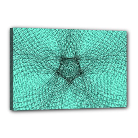 Spirograph Canvas 18  X 12  (framed) by Siebenhuehner