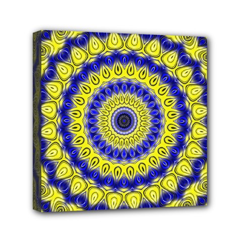 Mandala Mini Canvas 6  X 6  (framed)