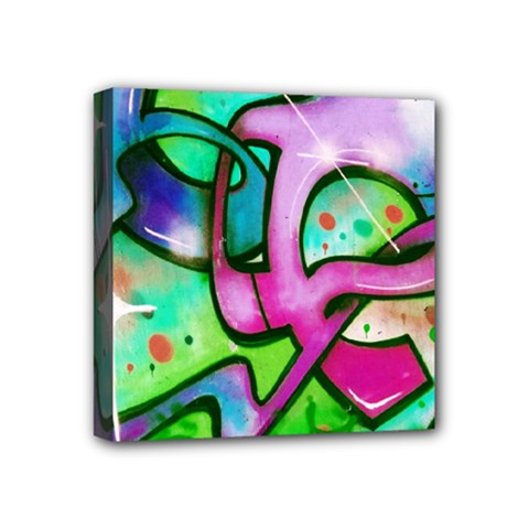 Graffity Mini Canvas 4  X 4  (framed) by Siebenhuehner