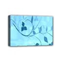 Floral Blue Mini Canvas 6  x 4  (Framed) View1