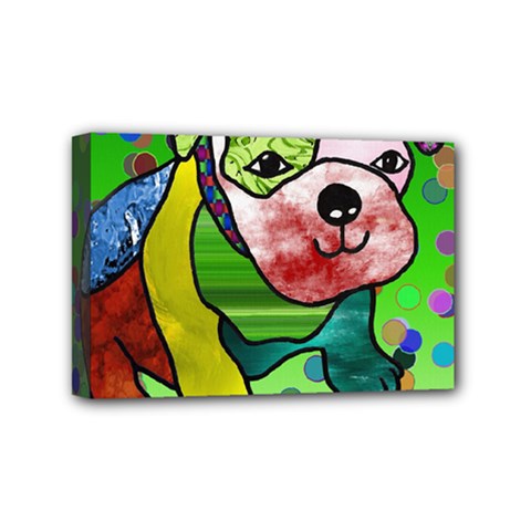 Pug Mini Canvas 6  X 4  (framed) by Siebenhuehner