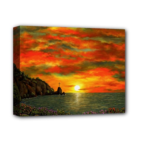 Alyssa s Sunset By Ave Hurley Artrevu - Deluxe Canvas 14  X 11  (stretched)