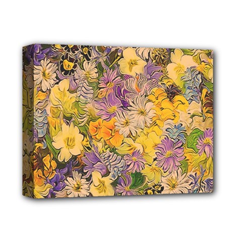 Spring Flowers Effect Deluxe Canvas 14  x 11  (Framed)