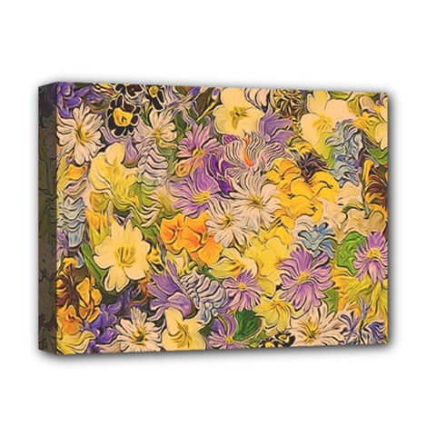 Spring Flowers Effect Deluxe Canvas 16  x 12  (Framed) 