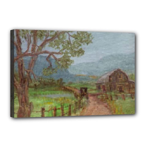  amish Buggy Going Home  By Ave Hurley Of Artrevu   Canvas 18  X 12  (stretched) by ArtRave2