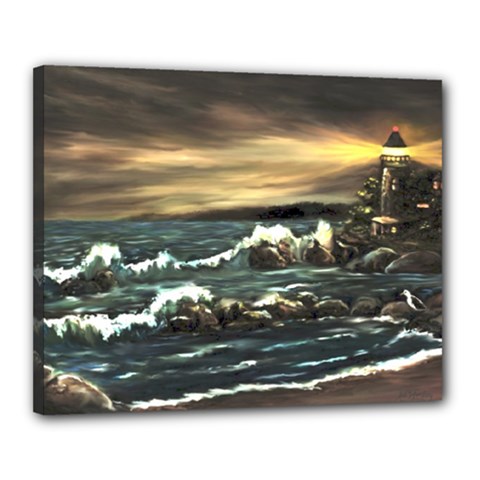  bridget s Lighthouse   By Ave Hurley Of Artrevu   Canvas 20  X 16  (stretched) by ArtRave2