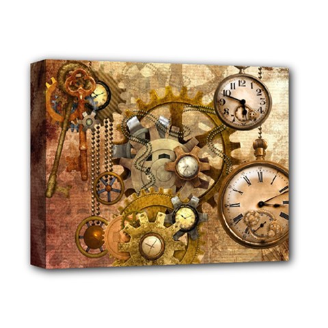 Steampunk Deluxe Canvas 14  x 11  (Framed)