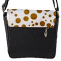 Tan Polka Dots Flap Closure Messenger Bag (Small) View1