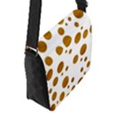 Tan Polka Dots Flap Closure Messenger Bag (Small) View2