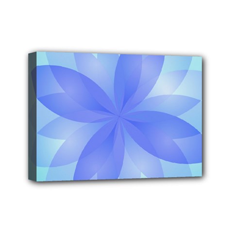 Abstract Lotus Flower 1 Mini Canvas 7  X 5  (framed) by MedusArt