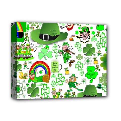 St Patrick s Day Collage Deluxe Canvas 14  X 11  (framed) by StuffOrSomething