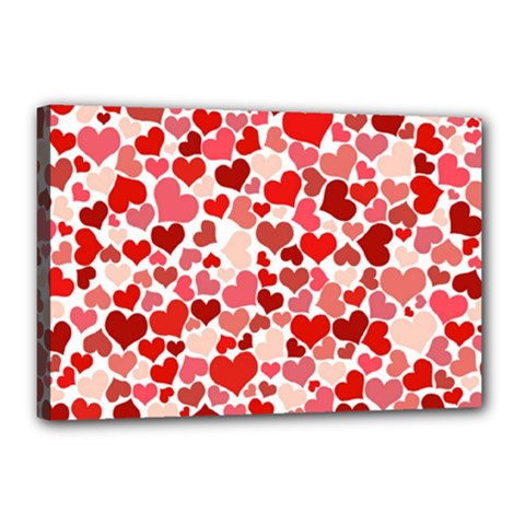  Pretty Hearts  Canvas 18  X 12  (framed) by Colorfulart23