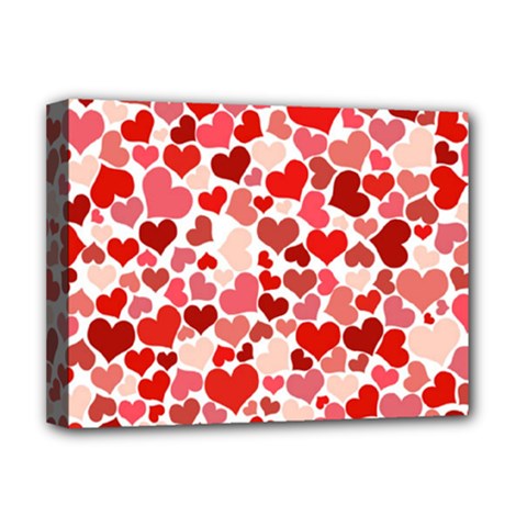  Pretty Hearts  Deluxe Canvas 16  X 12  (framed)  by Colorfulart23