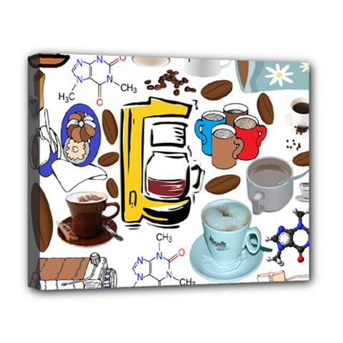 Just Bring Me Coffee Deluxe Canvas 20  X 16  (framed) by StuffOrSomething