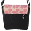 Cream And Salmon Hearts Flap Closure Messenger Bag (Small) View1