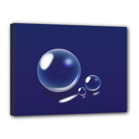 Bubbles 7 Canvas 16  X 12  (framed)