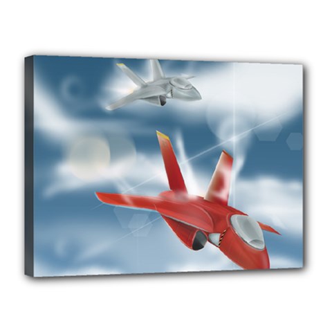 America Jet Fighter Air Force Canvas 16  X 12  (framed) by NickGreenaway