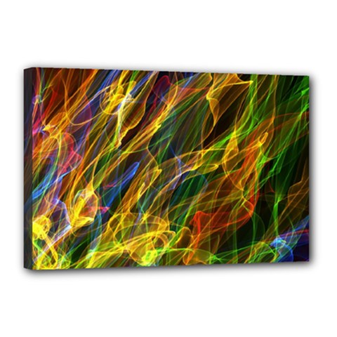 Colourful Flames  Canvas 18  x 12  (Framed)