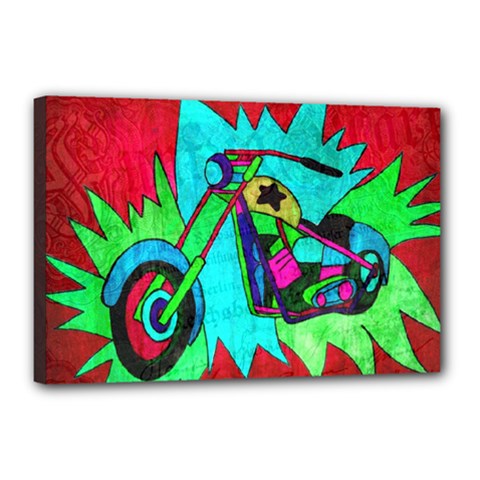 Chopper Canvas 18  x 12  (Framed)