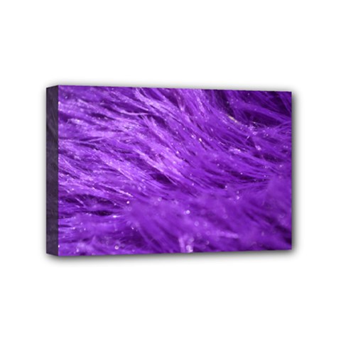 Purple Tresses Mini Canvas 6  X 4  (framed)