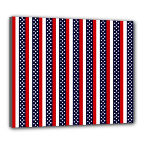 Patriot Stripes Canvas 24  X 20  (framed) by StuffOrSomething