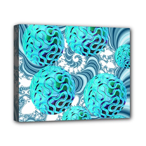 Teal Sea Forest, Abstract Underwater Ocean Canvas 10  X 8  (framed) by DianeClancy