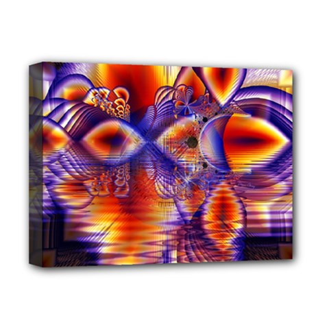 Winter Crystal Palace, Abstract Cosmic Dream Deluxe Canvas 16  X 12  (stretched)  by DianeClancy