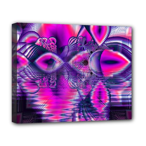 Rose Crystal Palace, Abstract Love Dream  Deluxe Canvas 20  X 16  (framed) by DianeClancy