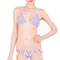 Lilac Damask Pattern Bikini Set